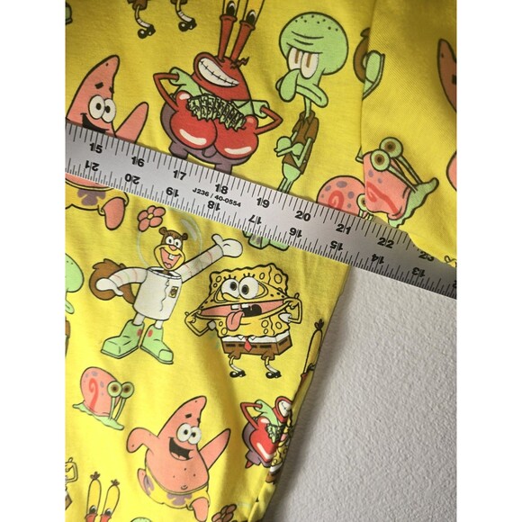 Nickelodeon SpongeBob SquarePants All Over Print Yellow T-Shirt Men’s L Patrick - Picture 5 of 9